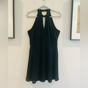 Express Black Halter Mini Dress